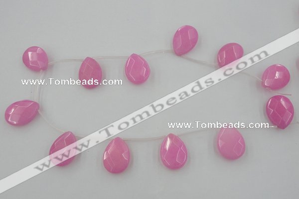 CCN2715 Top-drilled 18*25mm briolette candy jade beads wholesale