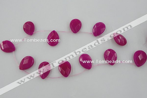 CCN2716 Top-drilled 18*25mm briolette candy jade beads wholesale