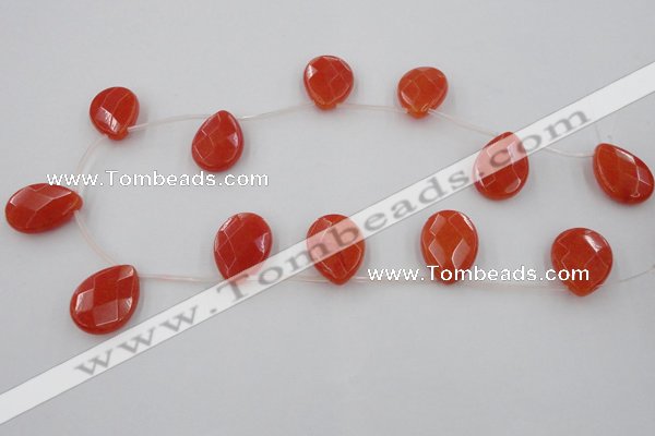CCN2718 Top-drilled 18*25mm briolette candy jade beads wholesale