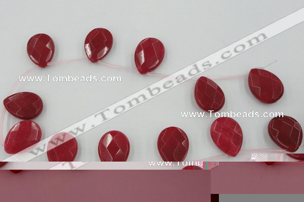 CCN2719 Top-drilled 18*25mm briolette candy jade beads wholesale