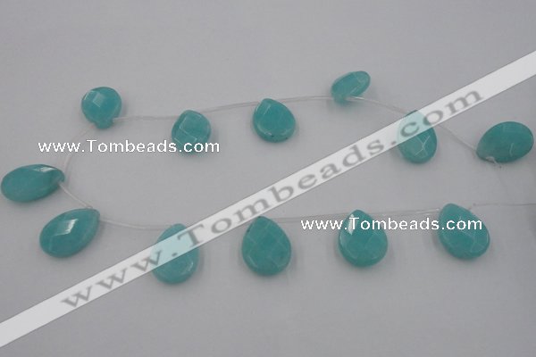 CCN2722 Top-drilled 18*25mm briolette candy jade beads wholesale