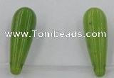 CCN2736 Top-drilled 10*30mm teardrop candy jade beads wholesale