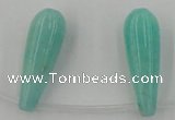 CCN2737 Top-drilled 10*30mm teardrop candy jade beads wholesale