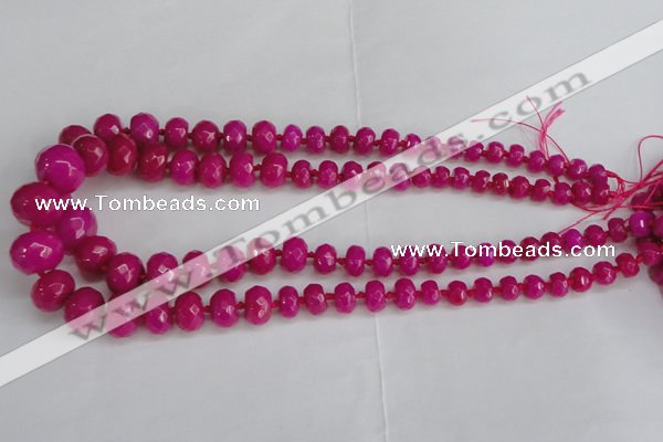 CCN2753 15.5 inches 5*8mm - 12*16mm faceted rondelle candy jade beads