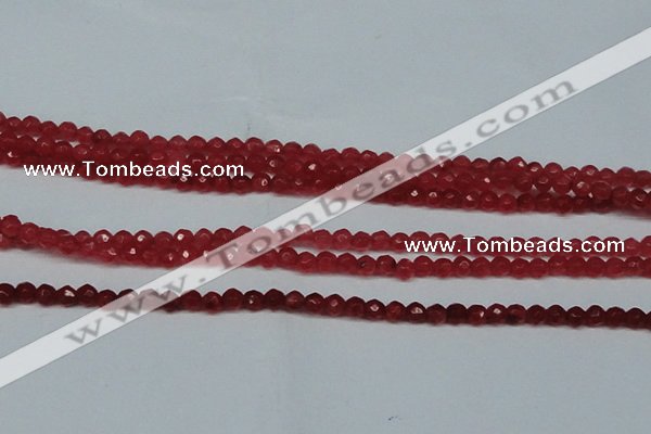 CCN2812 15.5 inches 3mm tiny faceted round candy jade beads