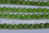 CCN2817 15.5 inches 3mm tiny faceted round candy jade beads