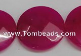 CCN283 15.5 inches 30mm faceted coin candy jade beads wholesale