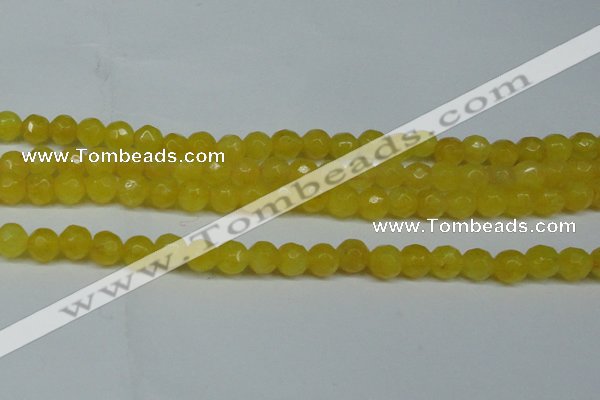 CCN2833 15.5 inches 5mm faceted round candy jade beads