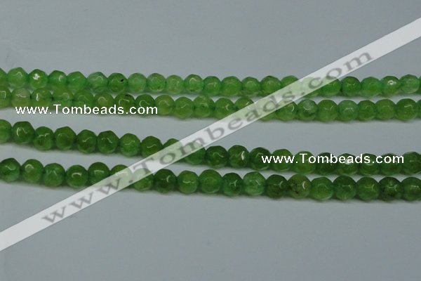 CCN2834 15.5 inches 5mm faceted round candy jade beads