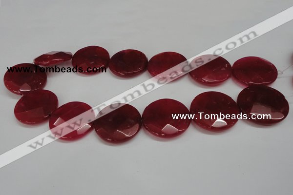 CCN284 15.5 inches 30mm faceted coin candy jade beads wholesale