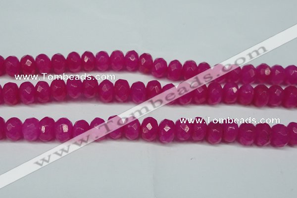 CCN2871 15.5 inches 5*8mm faceted rondelle candy jade beads