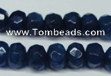 CCN2877 15.5 inches 5*8mm faceted rondelle candy jade beads