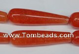 CCN2880 15.5 inches 10*40mm teardrop candy jade beads