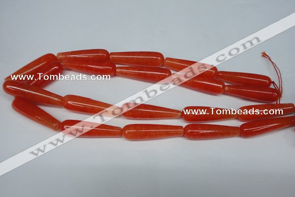 CCN2880 15.5 inches 10*40mm teardrop candy jade beads