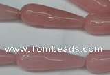 CCN2881 15.5 inches 10*30mm faceted teardrop candy jade beads