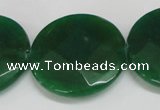 CCN289 15.5 inches 30mm faceted coin candy jade beads wholesale