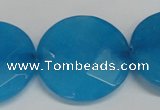 CCN290 15.5 inches 30mm faceted coin candy jade beads wholesale