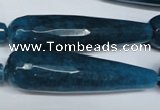 CCN2900 15.5 inches 12*50mm faceted teardrop candy jade beads