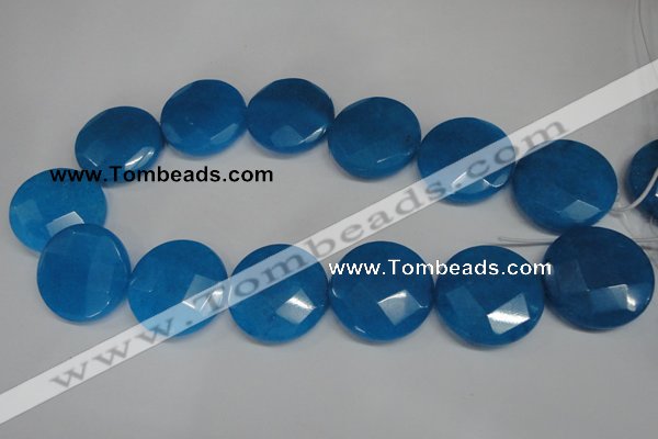 CCN291 15.5 inches 30mm faceted coin candy jade beads wholesale