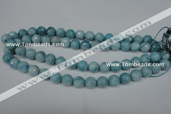 CCN2934 15.5 inches 12mm faceted round candy jade beads wholesale