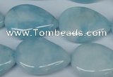 CCN2947 15.5 inches 18*25mm flat teardrop candy jade beads