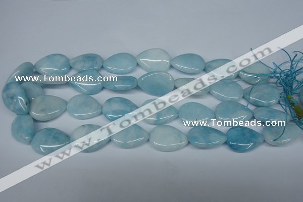 CCN2947 15.5 inches 18*25mm flat teardrop candy jade beads