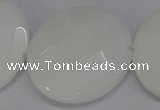 CCN300 15.5 inches 35mm faceted coin candy jade beads wholesale