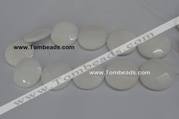 CCN300 15.5 inches 35mm faceted coin candy jade beads wholesale