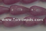 CCN3000 15.5 inches 9*22mm faceted teardrop candy jade beads