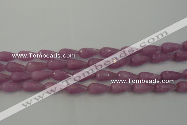 CCN3000 15.5 inches 9*22mm faceted teardrop candy jade beads