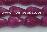 CCN3001 15.5 inches 10*15mm faceted teardrop candy jade beads