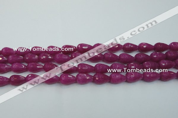 CCN3001 15.5 inches 10*15mm faceted teardrop candy jade beads