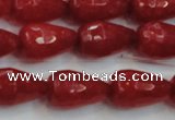 CCN3003 15.5 inches 10*15mm faceted teardrop candy jade beads