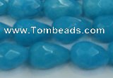 CCN3009 15.5 inches 10*15mm faceted teardrop candy jade beads