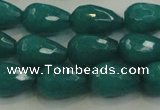 CCN3010 15.5 inches 10*15mm faceted teardrop candy jade beads