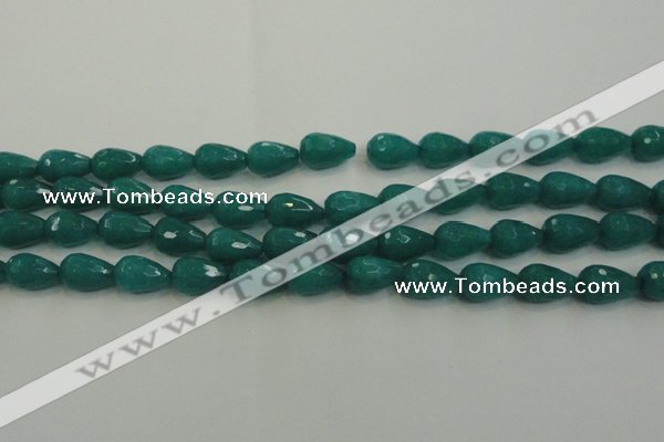 CCN3010 15.5 inches 10*15mm faceted teardrop candy jade beads