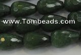 CCN3011 15.5 inches 10*15mm faceted teardrop candy jade beads