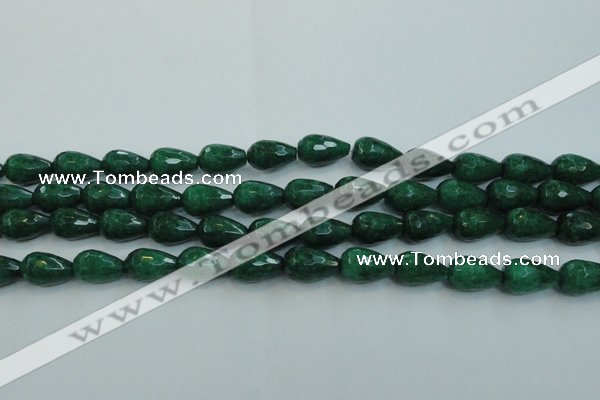 CCN3012 15.5 inches 10*15mm faceted teardrop candy jade beads