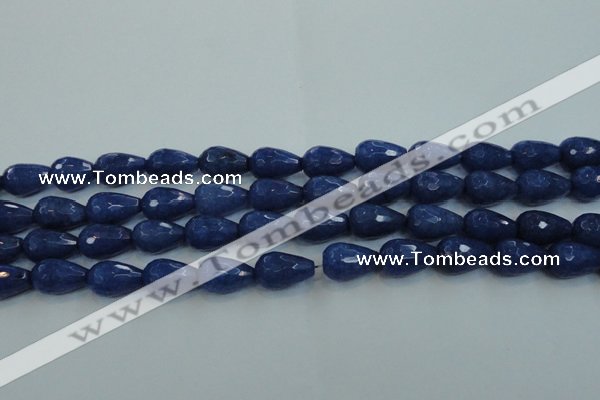 CCN3014 15.5 inches 10*15mm faceted teardrop candy jade beads