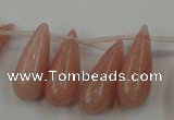 CCN3025 15.5 inches 10*25mm teardrop candy jade beads wholesale