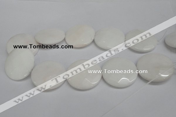 CCN315 15.5 inches 40mm faceted coin candy jade beads wholesale