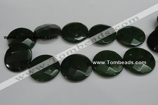 CCN321 15.5 inches 40mm faceted coin candy jade beads wholesale