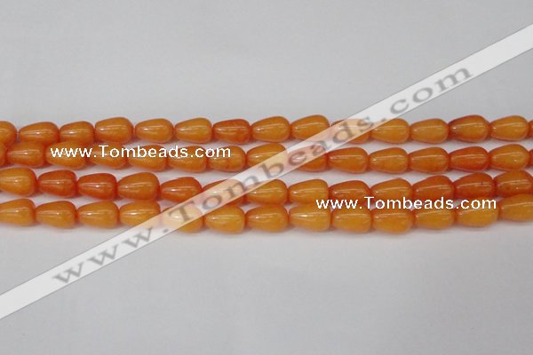 CCN3750 15.5 inches 8*12mm teardrop candy jade beads wholesale