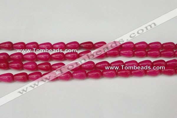 CCN3752 15.5 inches 8*12mm teardrop candy jade beads wholesale