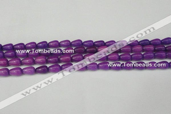 CCN3754 15.5 inches 8*12mm teardrop candy jade beads wholesale