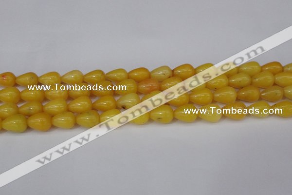 CCN3760 15.5 inches 10*14mm teardrop candy jade beads wholesale