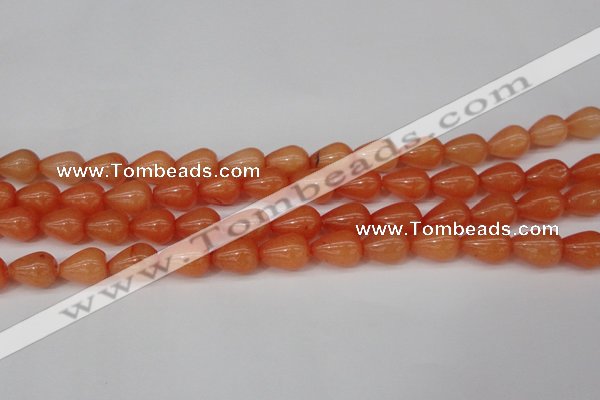 CCN3761 15.5 inches 10*14mm teardrop candy jade beads wholesale