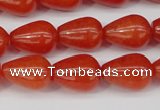 CCN3762 15.5 inches 10*14mm teardrop candy jade beads wholesale