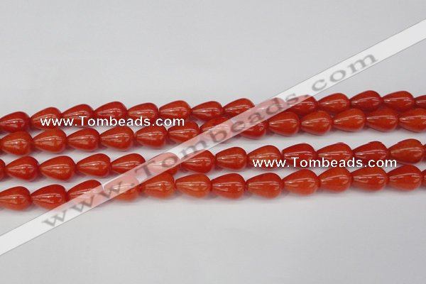 CCN3762 15.5 inches 10*14mm teardrop candy jade beads wholesale