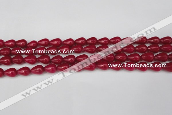 CCN3763 15.5 inches 10*14mm teardrop candy jade beads wholesale